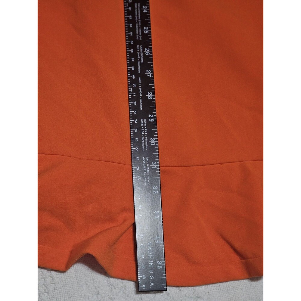 Victoria Beckham for Target Dress Womens Orange XL One Shoulder Scallop Ruffle - Picture 14 of 15